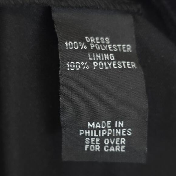 By & By Dress Faux Wrap Women 9 Black Floral High-Low Lined Cold Shoulder Belted - Picture 12 of 13